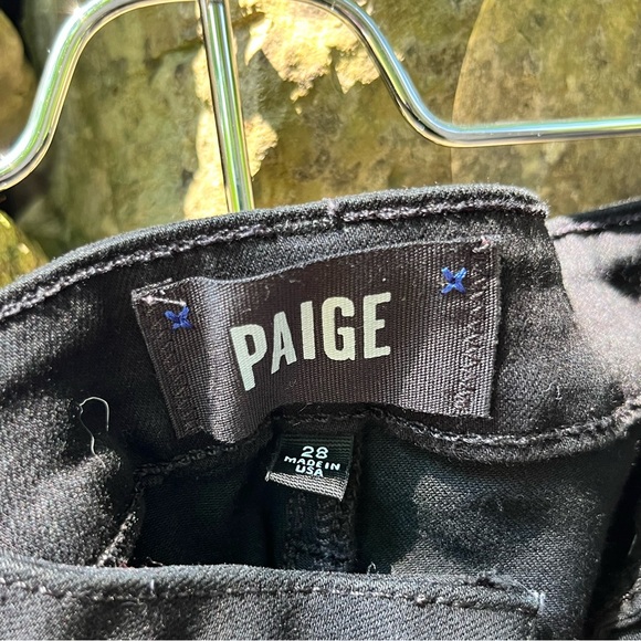 PAIGE Hoxton high-rise slim-fit jeans - Black Denim High Waisted Size 29 Pants - Picture 8 of 8